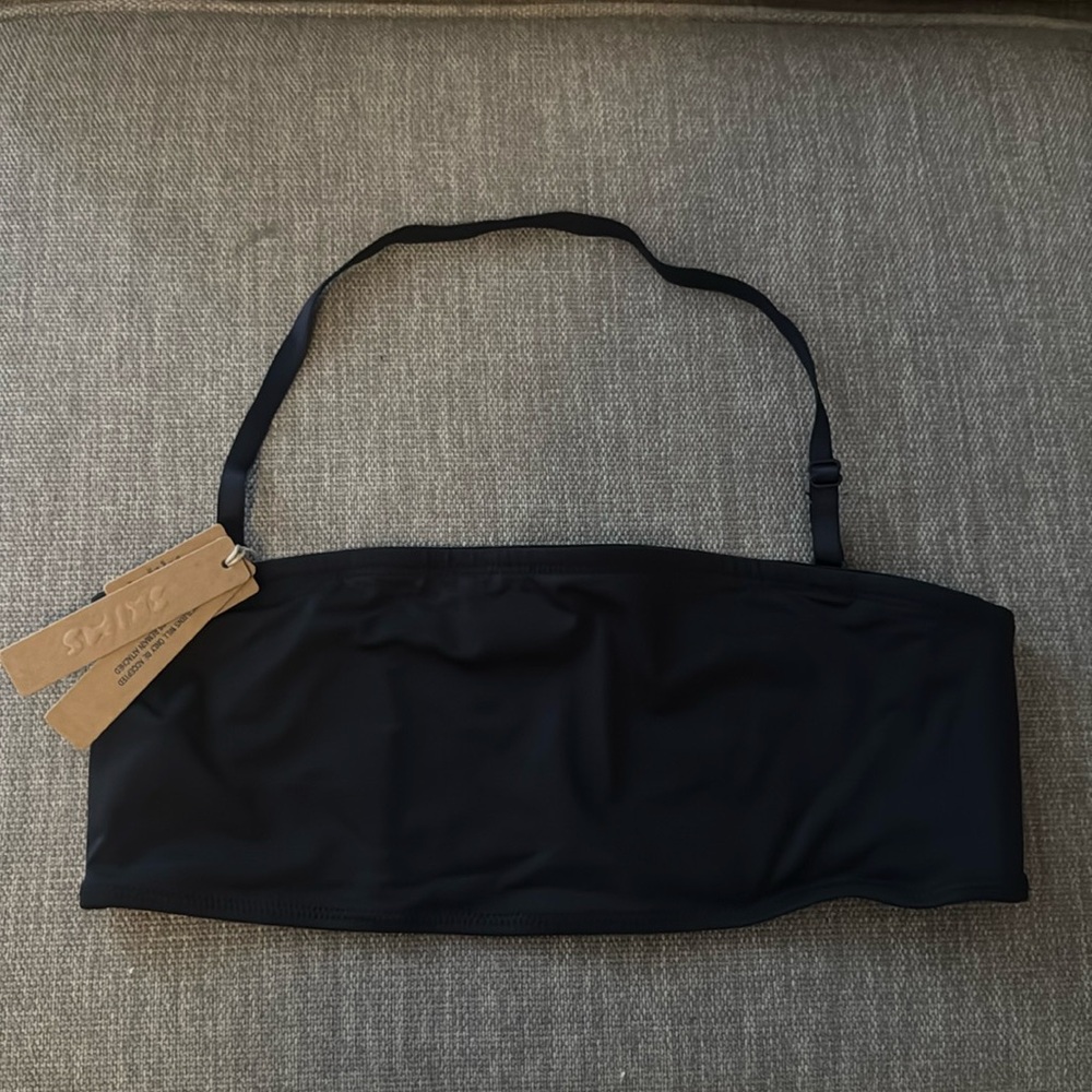 NWT Skims swim, Bandeau color Onyx, size M